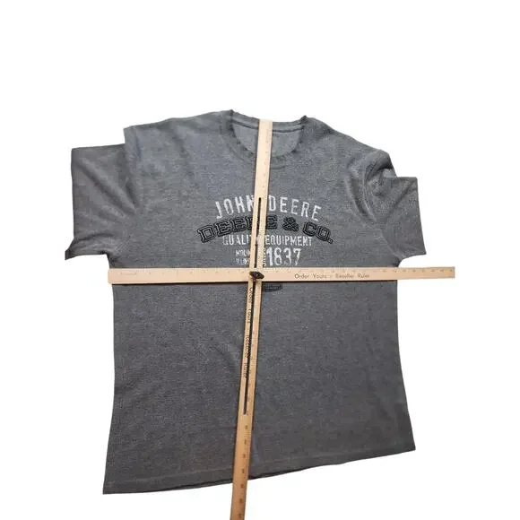 John Deere Long Sleeve Shirt Mens XXL Thermal Waffle Knit Crewneck Casual 1837 - Picture 7 of 9